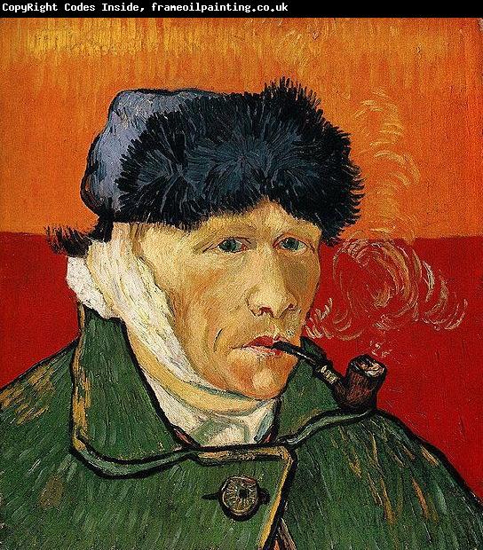 Vincent Van Gogh Self Portrait with Bandaged Ear and Pipe